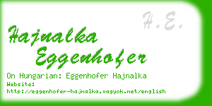 hajnalka eggenhofer business card
